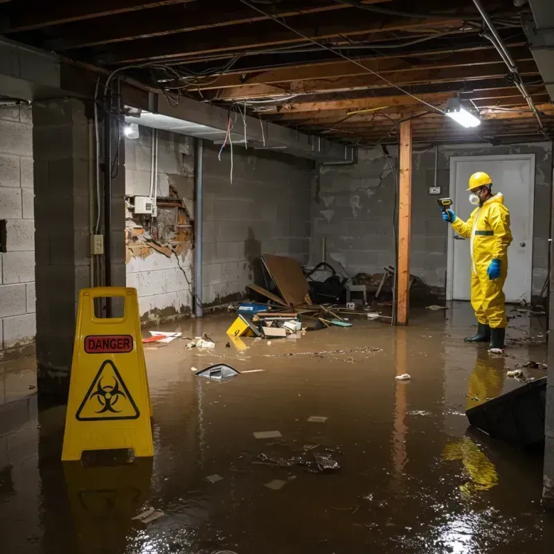 Flooded Basement Electrical Hazard in Haltom City, TX Property